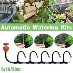 5M 10M 20M Garden Watering System Adjustable Spray Irrigation Hose Sprinkler - 20m