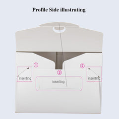 30PCS White Portable Cake Boxes Display Window Packing Case Party with Handle Birthday - 6 inch