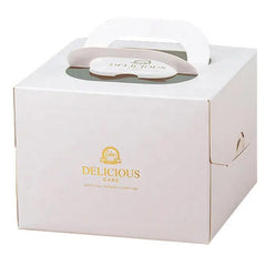 30PCS White Portable Cake Boxes Display Window Packing Case Party with Handle Birthday - 6 inch