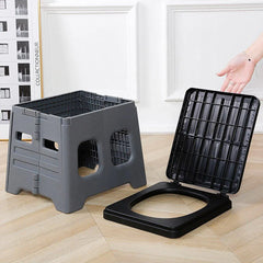 Outdoor Travel Toilet Portable Folding Stool Seat for Camping Hiking and Outdoor - Green