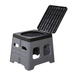 Outdoor Travel Toilet Portable Folding Stool Seat for Camping Hiking and Outdoor - Green