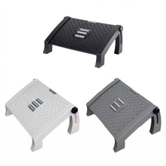 1PC Adjustable Office Foot Rest Pedal Stool Sofa Leg Support for Home or Desk Use - Grey