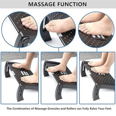 1PC Adjustable Office Foot Rest Pedal Stool Sofa Leg Support for Home or Desk Use - White