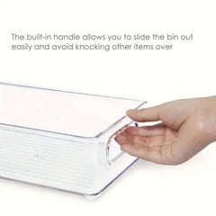 6pcs Transparent Fridge Organizer Storage Box for Kitchen and Food Organization