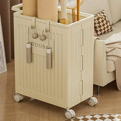 Fitness Storage Basket Organizer Tube with Wheeled Basket for Home Use and Gym