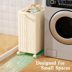 Fitness Storage Basket Organizer Tube with Wheeled Basket for Home Use and Gym