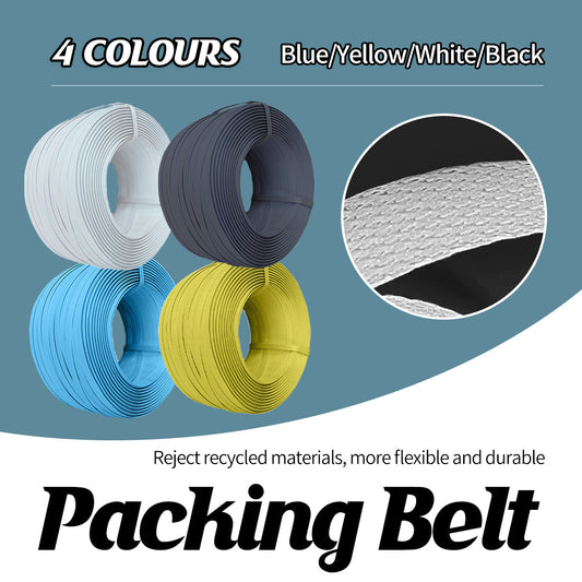 Packing Strap Roll 15MM Heavy Duty Binding Band Plastic Strapping for Packaging - Black