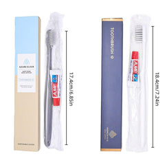 Star Hotel Toiletries Toothbrush and Toothpaste Set for Guesthouse Travel Use - C