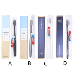 Star Hotel Toiletries Toothbrush and Toothpaste Set for Guesthouse Travel Use - C