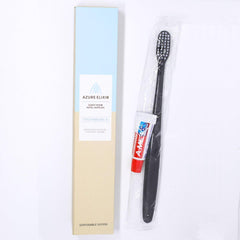 Star Hotel Toiletries Toothbrush and Toothpaste Set for Guesthouse Travel Use - C