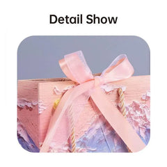 10pcs Oil Painting Gift Paper Bags for Birthday and Holiday Gift Packaging Tote - L
