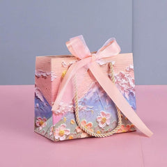 10pcs Oil Painting Gift Paper Bags for Birthday and Holiday Gift Packaging Tote - L