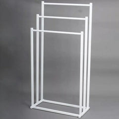 3 Tier Metal Towel Rack Freestanding 3 Bars Drying Shelf Holder Stand Organizer