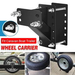 Heavy Duty Car Trailer Spare Tire Carrier Mount Universal Steel 150 lbs Capacity