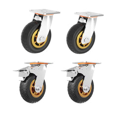 4pcs 6inch Heavy Duty Swivel Caster Wheels 150mm 1000kg Load 2 with Brakes