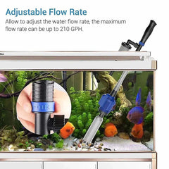 Aquarium Multi-function Water Changer Suction Pump For Tank Cleaning Fish Waste