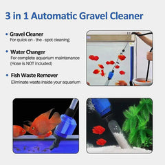 Aquarium Multi-function Water Changer Suction Pump For Tank Cleaning Fish Waste