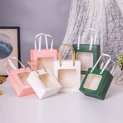 20pcs Translucent Gift Bags Packaging Tote Birthday Party Favors Candy Bags - Beige-M Size