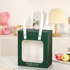 20pcs Translucent Gift Bags Packaging Tote Birthday Party Favors Candy Bags - Beige-M Size