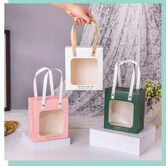 20pcs Translucent Gift Bags Packaging Tote Birthday Party Favors Candy Bags - Beige-M Size