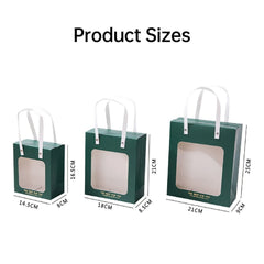 20pcs Translucent Gift Bags Packaging Tote Birthday Party Favors Candy Bags - Pink-M Size