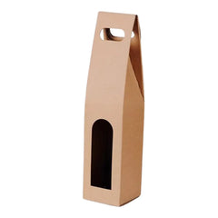 30pcs Kraft Paper Wine Box for Gift Packaging Portable Wine Bottle Storage Box - Double