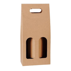 30pcs Kraft Paper Wine Box for Gift Packaging Portable Wine Bottle Storage Box - Double
