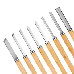 8X Heavy Duty HSS Wood Lathe Chisel Set Turning Wood Tools Carving GougeDurable