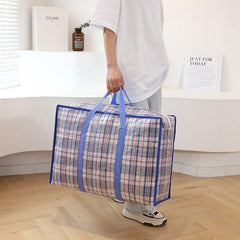 10PCS Large Waterproof Moving Packing Bags Woven Storage Luggage Quilt Bags - Medium