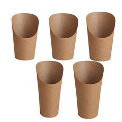 French Fries Holder Kraft Paper Cups Holder Disposable Paper Cups - 14OZ
