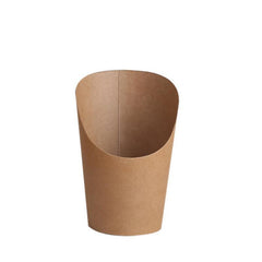 French Fries Holder Kraft Paper Cups Holder Disposable Paper Cups - 14OZ