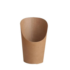 French Fries Holder Kraft Paper Cups Holder Disposable Paper Cups - 22OZ