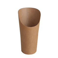 French Fries Holder Kraft Paper Cups Holder Disposable Paper Cups - 32OZ