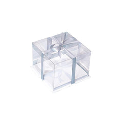 20 PCS Clear Treat Box Box Portable Cake Display Transparent Birthday Cake - 8 INCH(without ribbon)-Double