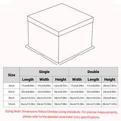20 PCS Clear Treat Box Box Portable Cake Display Transparent Birthday Cake - 8 INCH(without ribbon)-Single