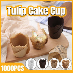 1000PCS Grease-proof Cupcake Liners Muffin Cup Cup Cake Paper Cup Large - Cowhide