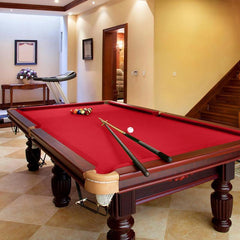 7Pcs Billiard Snooker Pool Table Cover Cloth W/ Felt Strip Heavy Duty 9FT - Red