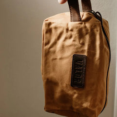 Waxed Canvas Toiletry Bag - Mustard