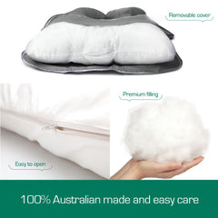 Woolcomfort Aus Made Maternity Pregnancy Nursing Sleeping Body Pillow Pillowcase Included Black