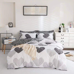 Dreamfields - Twin Hearts Quilt Cover Set - (3pcs, Super King Size)