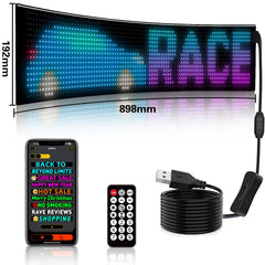 Programmable LED Matrix Panel Flexible Screen IP65 with APP Control 192*898mm