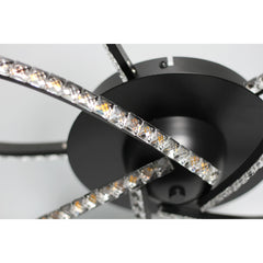 Irie Dimmable 5 Lights LED Ceiling Light - Black