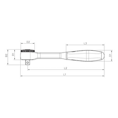 Wurth Zebra Reversible Ratchet 1/2 Inch with 360° Rotating Twist Handle