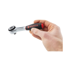 Wurth 3/8" Reversible Ratchet Wrench 360° Twist Handle Chrome Vanadium 175mm DIN 3122