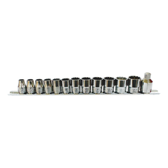 Wurth 3/8" 13pc Multi-Profile Socket Set Chrome Metric Imperial TX Bi-Hex Square