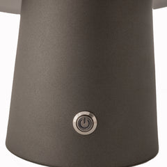 LED Cordless Mushroom USB Rechargeable Table Lamp Dimming Night Light - Steel Grey