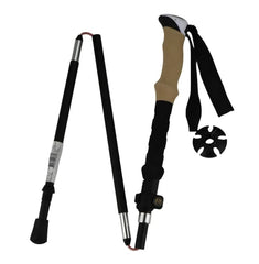 2x Telescopic Adjustable Hiking Pole Folding Walking Stick Adjustable Trekking 105cm - 125cm