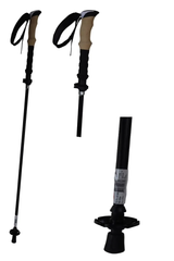 2x Telescopic Adjustable Hiking Pole Folding Walking Stick Adjustable Trekking 105cm - 125cm