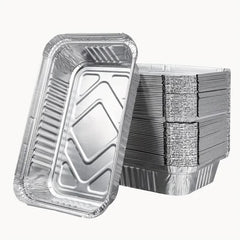 120x Aluminium Disposable Foil Food Container Trays Pans Baking Roast Bulk 22x15.5x5cm