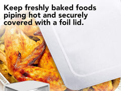 240x Aluminium Disposable Foil Food Container Trays Pans w/ Lids Covers Bulk 24cm*18cm*6cm